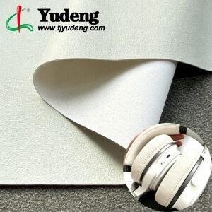 White Synthetic Leather PU Leather Material for Earphones/Headphones (Accept OEM ODM Orders)