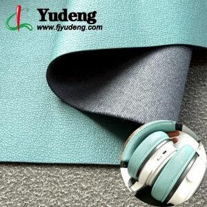 Green Leather Fabric PU Leather Material for Earphones/Headphones (Environmental Standard Certificated)