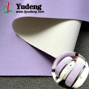 Purple Synthetic Leather PU Leather Material for Earphones/Headphones