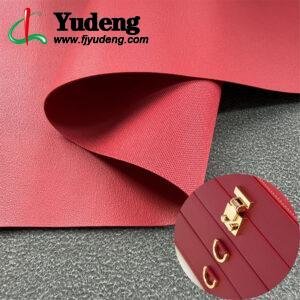 Red Rexine PU Leather Material for Electronic Devices (Pattern Style and Color Customizable)