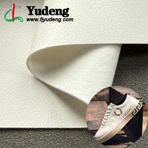 White Vegan Leather PU Leather Material for Shoes (Environmental Standard Certificated)