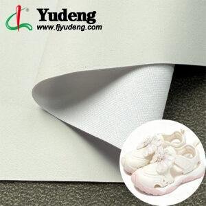 White Faux Leather PU Leather Material for Shoes (Packed in Rolls)