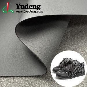 Dark Gray Man Made Leather PU Leather Material for Shoes (Base Material Customizable)