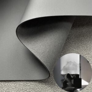 Gray PU Coated Fabric PU Leather Roll Material for Upholstery Furniture or Decoration (Sofas, Beds, Cabinets, Interior Wall etc.)
