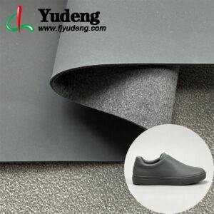 Dark Gray Vegan Leather PU Leather Material for Shoes (Accept OEM ODM Orders)