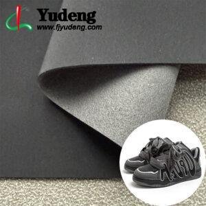 Black Leatherette PU Leather Material for Shoes/Sneakers (Base Material Customizable)