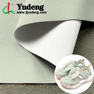 Gray Leatherette PU Leather Material for Shoes (Packed in Rolls)