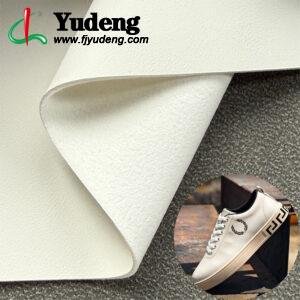 White Leatherette PU Leather Material for Shoes (Can Do Embossing or Other Customizations)