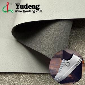 Gray Rexine PU Leather Material for Shoes (Can Do Embossing or Other Customizations)