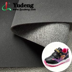 Black Man Made Leather PU Leather Material for Shoes/Sneakers (Packed in Rolls)