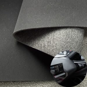 Black PU Leather from China PU Leather Roll Material for Car Seats Automobile Interior