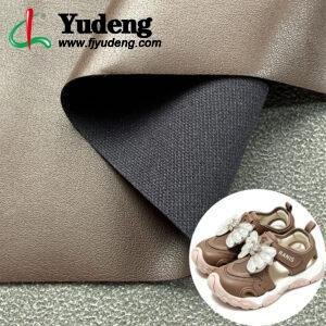 Bahan Kulit Sintetis PU Cokelat untuk Sepatu (Menerima Kustomisasi Finishing Permukaan)