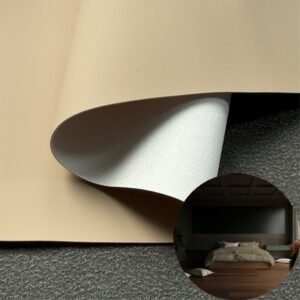 Beige Rexine PU Leather Roll Material for Upholstery Furniture or Decoration (Sofas, Beds, Cabinets, Interior Wall etc.)