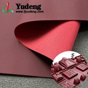 Wine Red Leather Fabric PU Leather Material for Jewelry Boxes