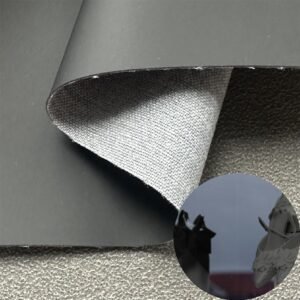 Black Rexine PU Leather Roll Material for Shoes and Clothes (Label, Upper, Jacket etc.)
