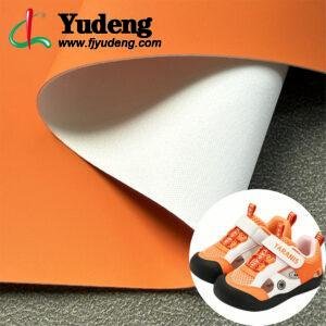 Orange Artificial Leather PU Leather Material for Surface Cover (Heat Pressing or Sewing)