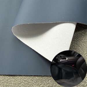 Dark Blue Leather Fabric PU Leather Roll Material for Car Seats Automobile Interior