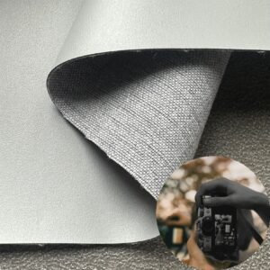 Gray Rexine PU Leather Roll Material for Electronic Products (Camera, Radio, Game Machine, Remote Control etc.)