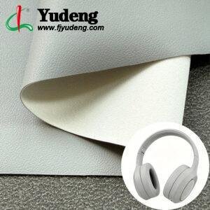 Gray Man Made Leather PU Leather Material for Earphones/Headphones (Accept Surface Finishing Customization)