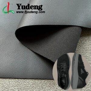 Black Fake Leather PU Leather Roll Material for Shoes and Clothes (Label, Upper, Jacket etc.)