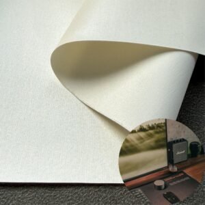White Leatherette PU Leather Roll Material for Desk Pads Table Protection Mats