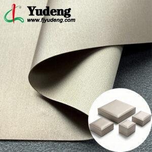Material de cuero sintético PU color champán perla, ecológico, para cajas de joyería (empaquetado en rollos).