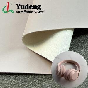 Pink Leather Fabric PU Leather Material for Earphones/Headphones (Base Material Customizable)