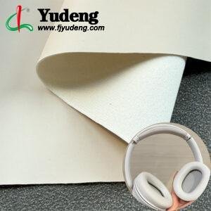 Beige Rexine PU Leather Material for Earphones/Headphones (Can Do Embossing or Other Customizations)