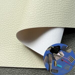 White Rexine PU Leather Roll Material for Massage Equipments Hair Styling Beauty Equipments
