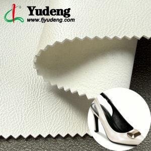 White Artificial Leather PU Leather Material for Shoes (Environmental Standard Certificated)