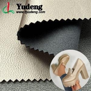 Pearl Gold Environmental Leather PU Leather Material for Shoes (Environmental Standard Certificated)