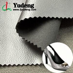 Gray PU Leather from China PU Leather Material for Shoes (Base Material Customizable)