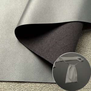 Gray Vegan Leather PU Leather Roll Material for Electronics Portable Bags (Earphone Bags, USB Cable Bags etc.)