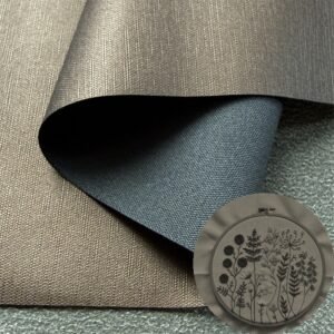 Coffee Leatherette PU Leather Roll Material for Screen Printing or Embroidery