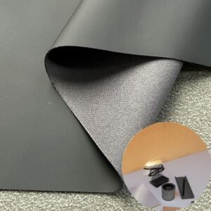 Black Faux Leather PU Leather Roll Material for Desk Pads Table Protection Mats