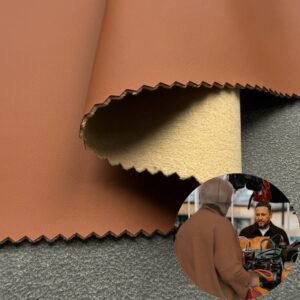 Brown PU Coated Fabric PU Leather Roll Material for Bags and Suitcases (Handbags, Backpacks, Luggage Cases etc.)
