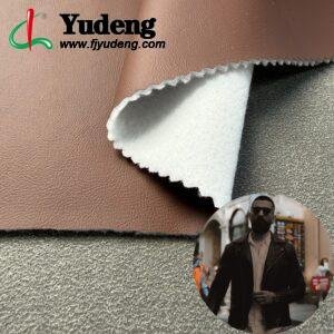 Coffee Color PU Coated Fabric PU Leather Roll Material for Shoes and Clothes (Label, Upper, Jacket etc.)