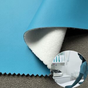 Blue Vegan Leather PU Leather Roll Material for Massage Equipments Hair Styling Beauty Equipments