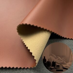 Orange Vegan Leather PU Leather Roll Material for Desk Pads Table Protection Mats