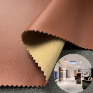 Orange PU Coated Fabric PU Leather Roll Material for Upholstery Furniture or Decoration (Sofas, Beds, Cabinets, Interior Wall etc.)