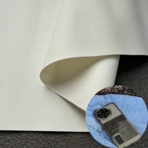 White Leatherette PU Leather Roll Material for PhoneCase