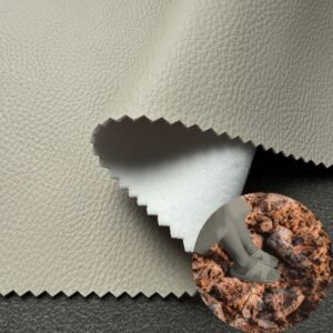 Gray Rexine Leather PU Leather Roll Material for Shoes and Clothes (Label, Upper, Jacket etc.)