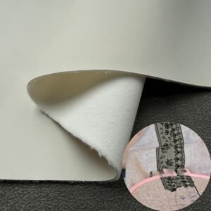 White Leather Fabric PU Leather Roll Material for Screen Printing or Embroidery