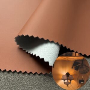 Orange PU Coated Fabric PU Leather Roll Material for Upholstery Furniture or Decoration (Sofas, Beds, Cabinets, Interior Wall etc.)