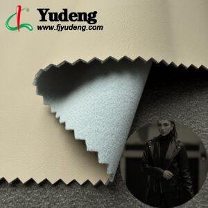 Kulit Sintetis PU Warna Beige, Bahan Gulungan Kulit untuk Sepatu dan Pakaian (Label, Bagian Atas, Jaket, dll.)
