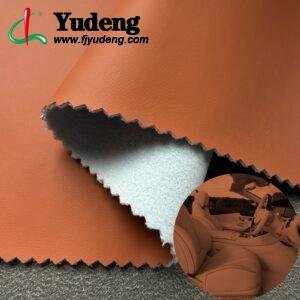 Orange Leather Fabric PU Leather Roll Material for Car Seats Automobile Interior