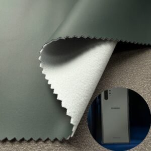 Green Artificial Leather PU Leather Roll Material for Tablet Cases Phone Cover
