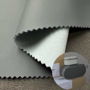 Gray Synthetic Leather PU Leather Roll Material for Electronics Portable Bags (Earphone Bags, USB Cable Bags etc.)