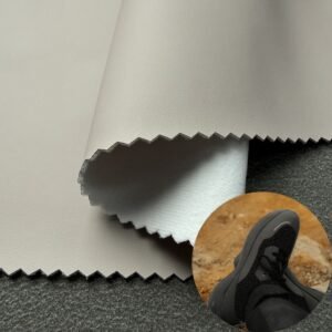 Gray Rexine PU Leather Roll Material for Shoe Material Footwear Component (Injection Molding)
