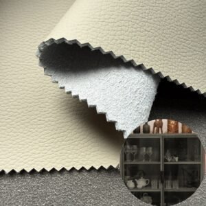 Gray PU Leather from China PU Leather Roll Material for Upholstery Furniture or Decoration (Sofas, Beds, Cabinets, Interior Wall etc.)